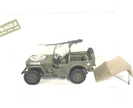 A Boxed Franklin Mint Willys Jeep. 1/16 Scale.