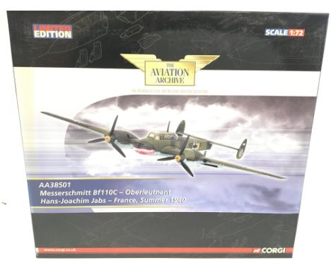 A Boxed Corgi Aviation Archive 1:72 Scale Messerschmitt BF110C. #AA38501.Limited Edition.#AA38401.