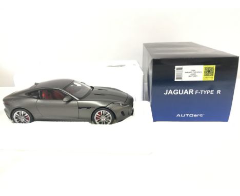 A Boxed Auto Art Jaguar F-Type 2015 R Coupe (Grey) #73654.1/18 Scale.