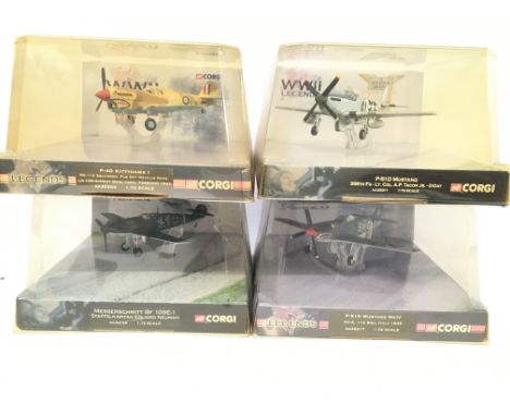 4 X Boxed Corgi WWII Legends. 1:72 Scale. AA35204. AA32104. AA32217.AA32212.(4).