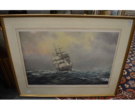 Derek Gardner, Galleon at sea, colour print, pencil signed, together with similar nautical themed limited edition prints.