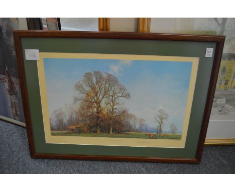 David Shepherd, Last Leaves of Autumn, limited edition print, signed together with a pair of signed Terence  Cuneo, prints de