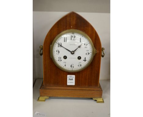 An Edwardian mahogany mantle clock.
