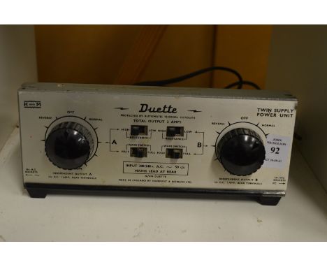 A Duette model railway power supply unit.