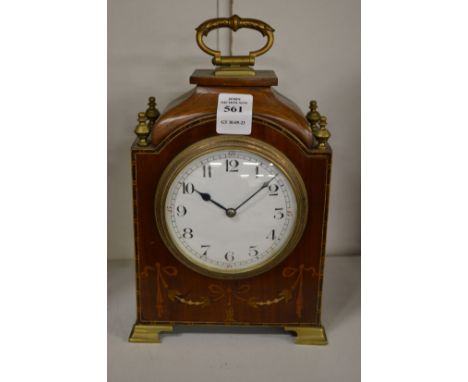An Edwardian mahogany mantle clock.