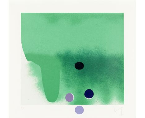 Victor Pasmore R.A. (British, 1908-1998)Green Darkness (Lynton G35) Screenprint in colours, 1986, on wove, signed with the in