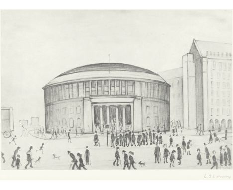 Laurence Stephen Lowry R.A. (British, 1887-1976)Reference Library Offset lithograph, 1972, on wove, signed in pencil, from th