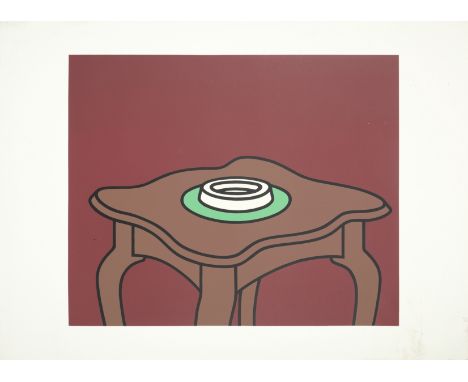 Patrick Caulfield R.A. (British, 1936-2005)Occasional Table (Cristea 29) Screenprint in colours, 1972, on Arches, a proof asi