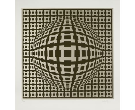 Victor Vasarely (Hungarian/French, 1906-1997)Nobel I &amp; II Two screenprints in colours, 1983, each on wove, each signed in