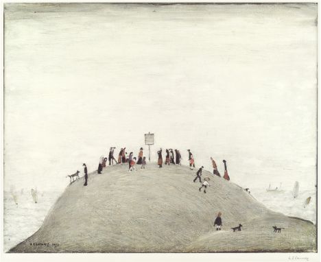 Laurence Stephen Lowry R.A. (British, 1887-1976)The Notice Board Offset lithograph printed in colours, 1975, on wove, signed 