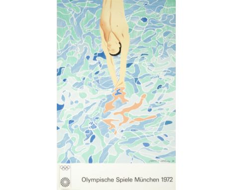 David Hockney R.A. (British, born 1937)Olympische Spiele München 1972 Lithographic poster printed in colours, 1970, on wove, 