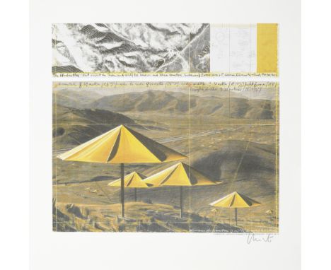 Christo &amp; Jeanne-Claude (AMERICAN, 1935-2020; 1935-2009)The Umbrellas Offset lithograph printed in colours, 1991, on wove