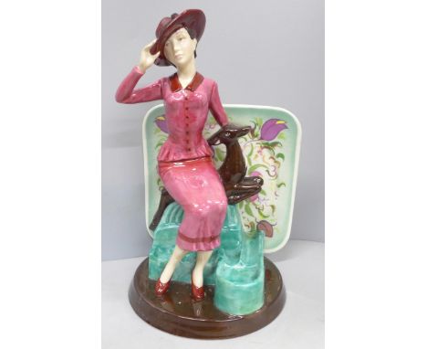 An Art Deco style Kevin Francis porcelain figure of Susie Cooper, modelled by Andy Moss, limited edition no. 611/1000, 24cms 