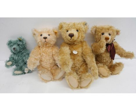 Four Steiff teddy bears **PLEASE NOTE THIS LOT IS NOT ELIGIBLE FOR IN-HOUSE POSTING AND PACKING** 