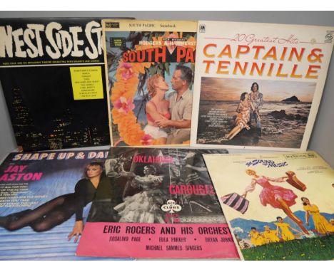 A collection of vinyl LP records including The Beatles, some lacking sleeves  **PLEASE NOTE THIS LOT IS NOT AVAILABLE FOR PAC