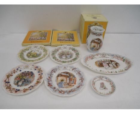 A collection of china to include Royal Doulton Brambly Hedge vase and plates, together with a Colclough tea set comprising of