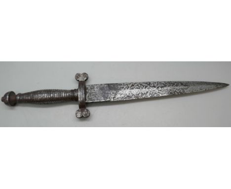 A Spanish dagger blade marked 1877 Toledo  **PLEASE NOTE THIS LOT IS NOT AVAILABLE FOR PACKING AND POSTING** 