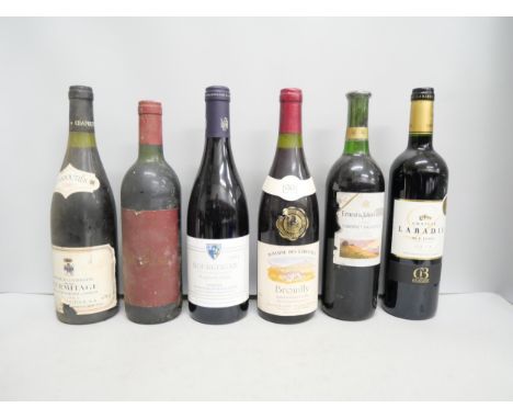Six bottles of red wine, including 1990 Chapoutier Hermitage   **PLEASE NOTE THIS LOT IS NOT AVAILABLE FOR PACKING AND POSTIN
