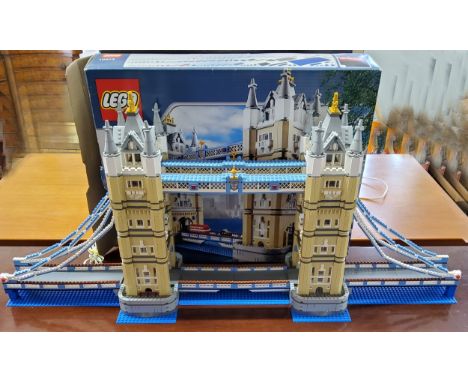 A Lego 10214 Tower Bridge, built, instructions, original box - please note not checked if complete includes internal lighting