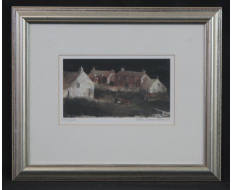 JOHN KNAPP-FISHER (BRITISH BORN, 1931-2015) 'Abereiddy Cottages', a limited edition coloured print signed in pencil, number 2