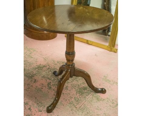 TRIPOD TABLE, George III mahogany with circular tilt top, 71cm H x 64cm D.