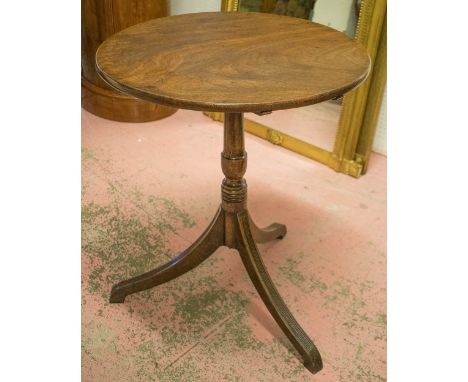 TRIPOD TABLE, early Regency mahogany with circular tilt top, 71cm H x 60cm D.