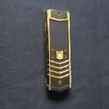 Vertu 18kt Yellow Gold Signature S Phone. Special Edition Dragon with Small Diamond Eyes &