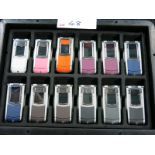 Archive Collection of 37 Vertu Constellation Ayxta Flip Phones made of Titanium, Stainless Steel,