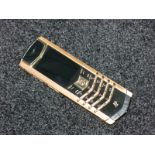 Vertu 18kt Brushed Red Gold Signature S Phone. Designed for AUDEMARS PIGUET Partnership with