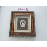 Framed & Glazed Presentation Display with Silver Ornament (As Viewed)