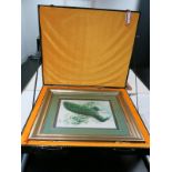 A Fine Silk Embroidery Depicting Peacocks in a Woodland Setting, Signed by the Chinese Artist.