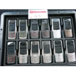 Archive Collection of 24 Vertu Ascent X Phones made of Titanium Stainless Steel, Ceramic Pillow,