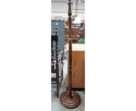 A beechwood lamp standard