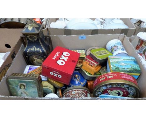 A collection of vintage tins