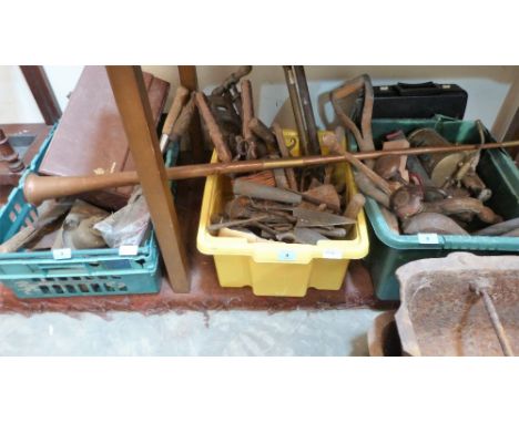 Three boxes of tools and sundries
