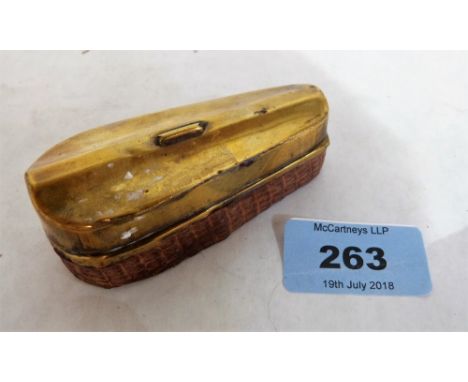 A travelling inkwell in the form of a violin case