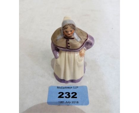 A Royal Worcester candle snuffer, French Cook. 1925