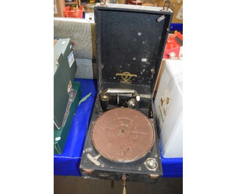 Vintage Columbia record player (a/f)