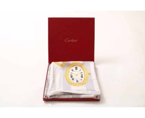 CARTIER, silk scarf with certificate in original boxCARTIER, zijden sjaal, met certificaat in originele doos.