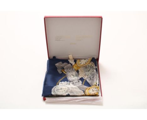 CARTIER, silk scarf with certificate in original boxCARTIER, zijden sjaal, met certificaat in originele doos.