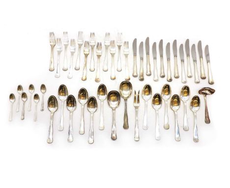 A set of Danish silver flatware by Cohr &amp; co marked 830, with three towers mark, for twelve settings comprising knives, f