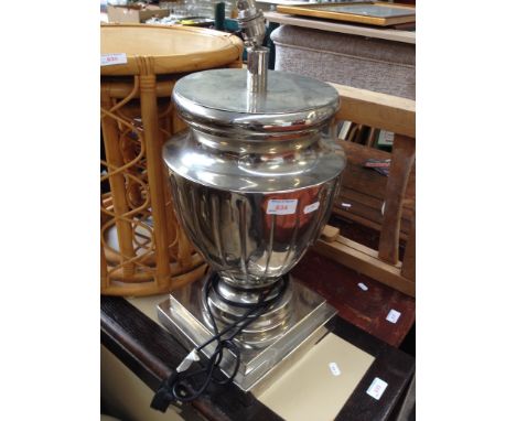 A CHROME LAMP BASE