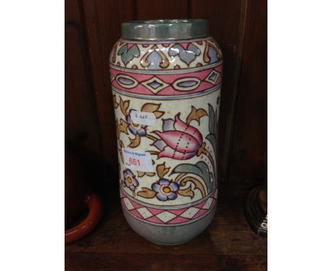 CHARLOTTE RHEAD BURLEIGH WARE VASE 24CM