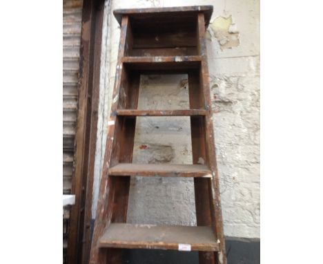 LARGE WOODEN STEP LADDERS