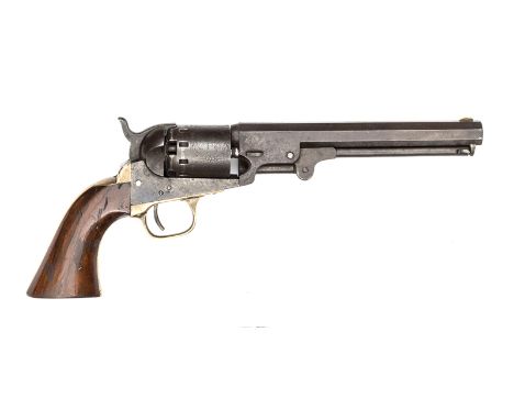 A 5 shot .36” Manhattan Fire Arms Co SA Navy percussion revolver,  11½” overall, barrel 6½” marked “Manhattan Fire Arms Mfg C