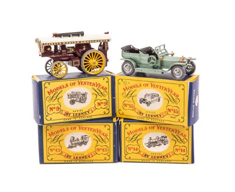 4 Series 1 Model of Yesteryear. No9 Fowler Big Lion Showmans Engine. No15 Rolls Royce Silver Ghost No14 Duke of Connaught Loc