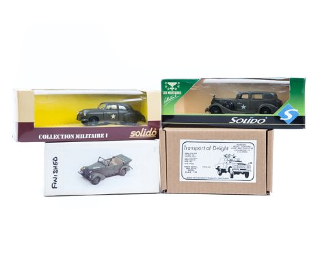 A small quantity of various makes/items. A Transport of Delight Shortland Land Rover based armoured vehicle in matt olive gre