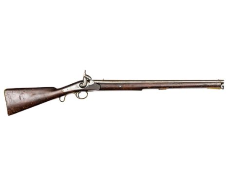 A rare .73” first model Victoria cavalry carbine,  42” overall, twist barrel 26” with Tower proofs and ordnance inspector’s m