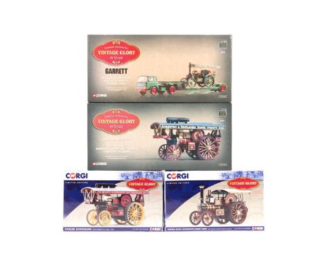 14 Corgi Vintage Glory of Steam 1:50 series. A Bedford TK low Loader & Garrett Tractor ‘Princess Royal’ (22402). A Fowler B6 