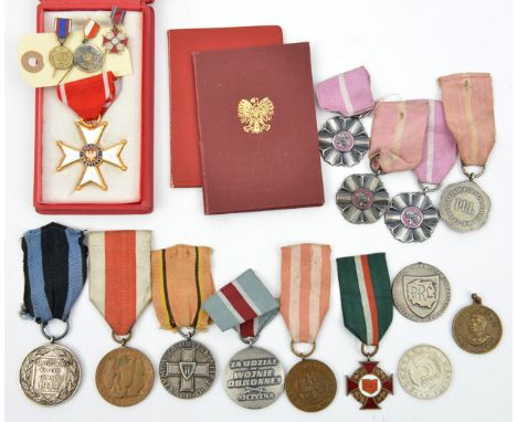 Polish awards:  Order of Polonia Restitua Knight’s cross, in presentation box; Medal of Merit on the Field of Glory 2nd Class